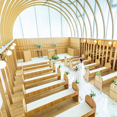 【日程限定4ヶ月以内】有名デザイナーズチャペル*フォト婚☆2名29万