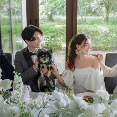 【愛犬と一緒のウェディング】<20名134万/40名154万>