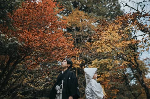 【2025年10月〜11月挙式】紅葉が色づく秋婚プラン｜写真付